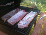 Skinning the ribs prior to rubbing